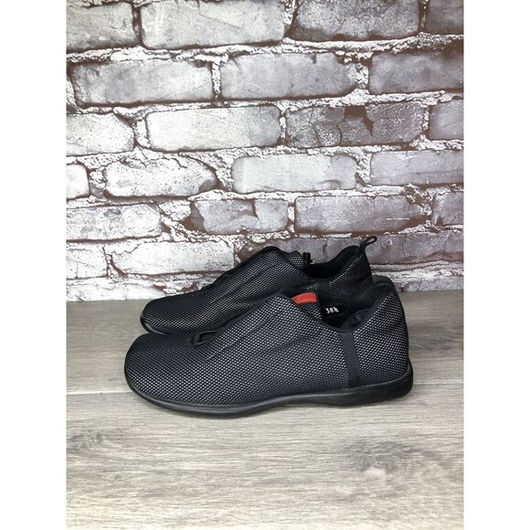 Prada Sport Black Mesh Synthetic Drawstring Driving Shoes Women Sz 38.5EU/8M US - Picture 4 of 16